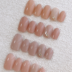 ちゅるん秋ネイル 赤茶 ネイル ニュアンス もやもや うるうる レッド
