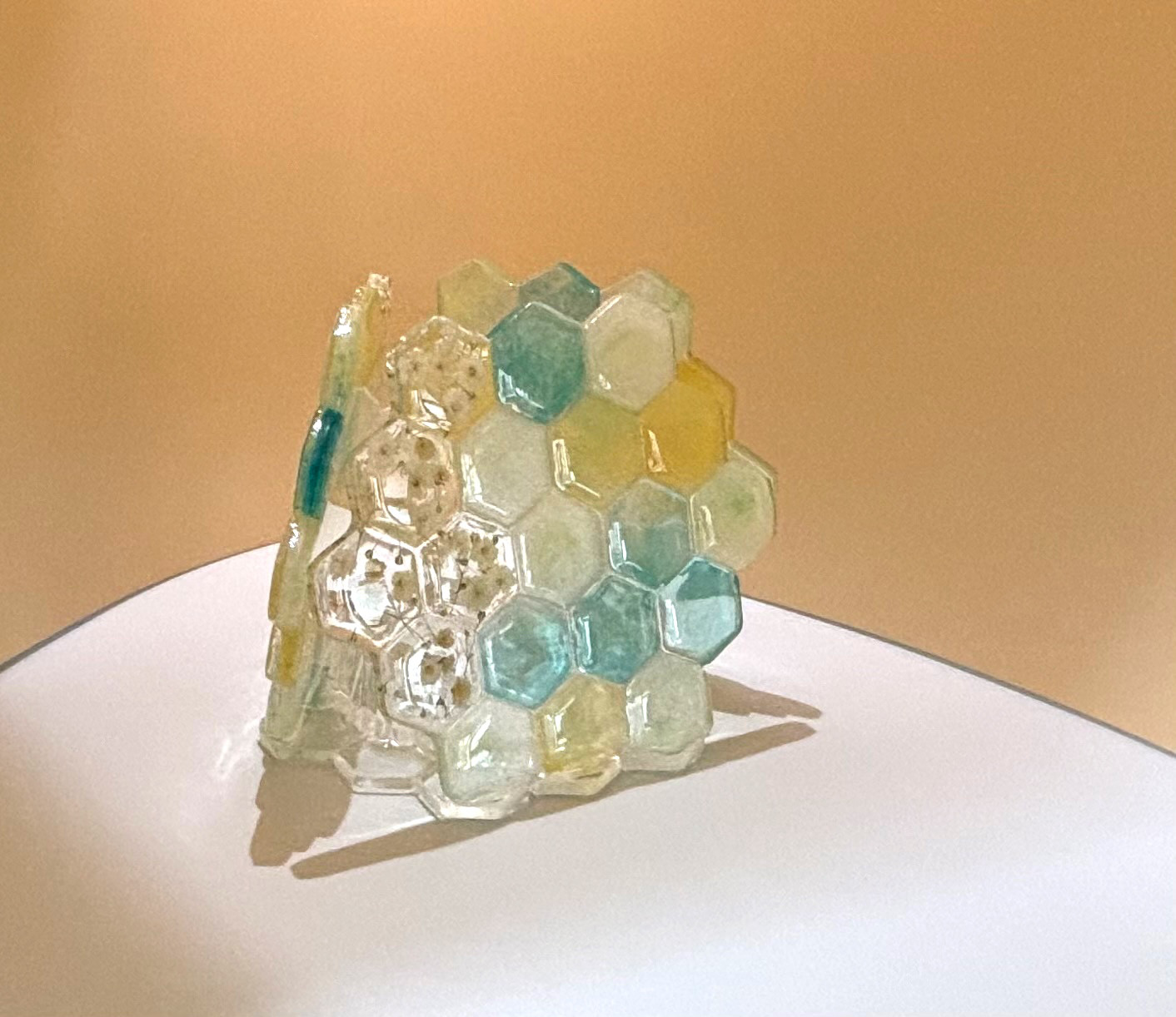 レジン 花瓶・ドライフラワーベース】Hex Bloom 六角形インテリア