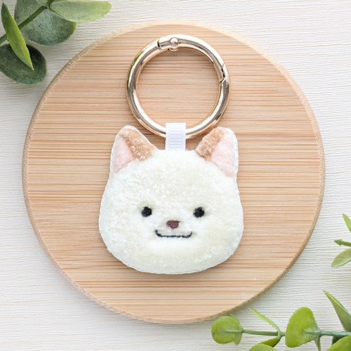 柴犬バッグチャーム《にっこり柴犬さん》｜ふわふわキーホルダー【受注