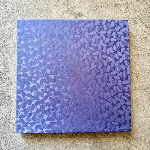 ヴィンテージ着物 ファブリックパネル 青に紫陽花22×22cm(2枚組) 和