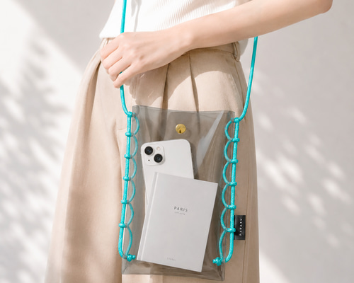 PVC クリア スマホショルダー｜パラコード ミニサコッシュ 軽量 クリア