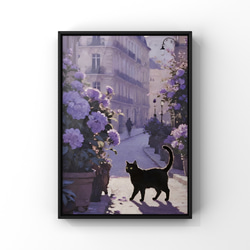 絵画。壁掛け原画【素敵なピアノ曲と椅子の上で寝たい猫】 絵画 アカザ