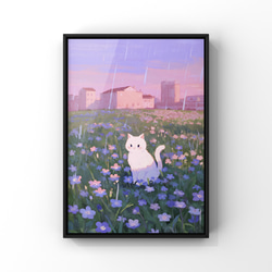 絵画 | イラストポスター 399☆ 【猫はきれいな金魚が好きだ】 絵画