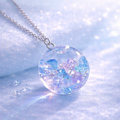 ✧ スノードーム ネックレス ✧― 人魚姫の落とし物 ―キラキラ ガラス