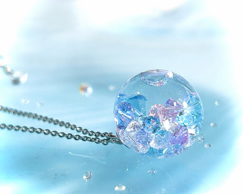 ✧ スノードーム ネックレス ✧― 人魚姫の落とし物 ―キラキラ ガラス