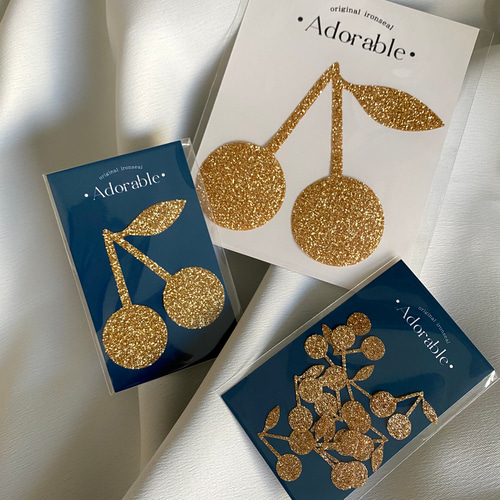 アイロンシール】サイズが選べる さくらんぼアイロンシール