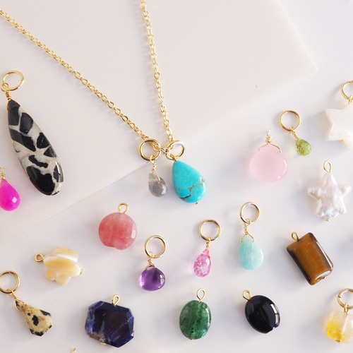 訳あり2個天然石ネックレス ネックレス・ペンダント Boite de maco