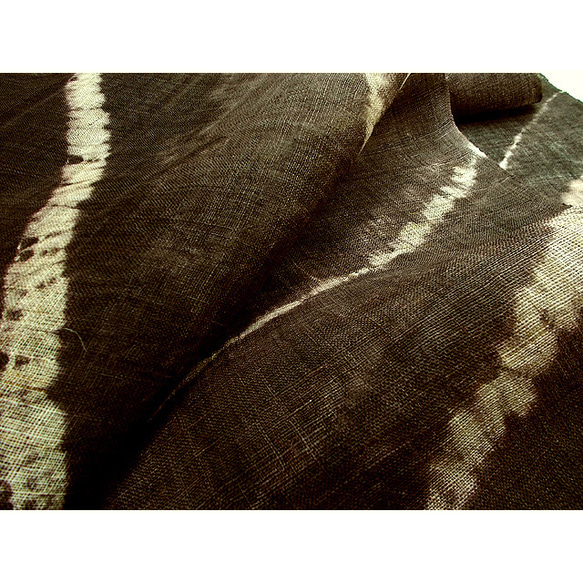 麻暖簾（砂紋）（濃茶色濃淡） 濃茶色濃淡
