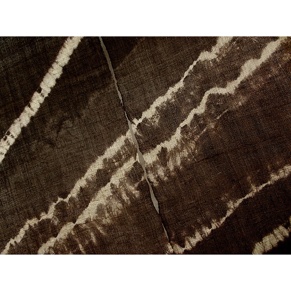 麻暖簾（砂紋）（濃茶色濃淡） 濃茶色濃淡