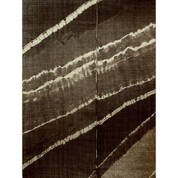 麻暖簾（砂紋）（濃茶色濃淡） 濃茶色濃淡