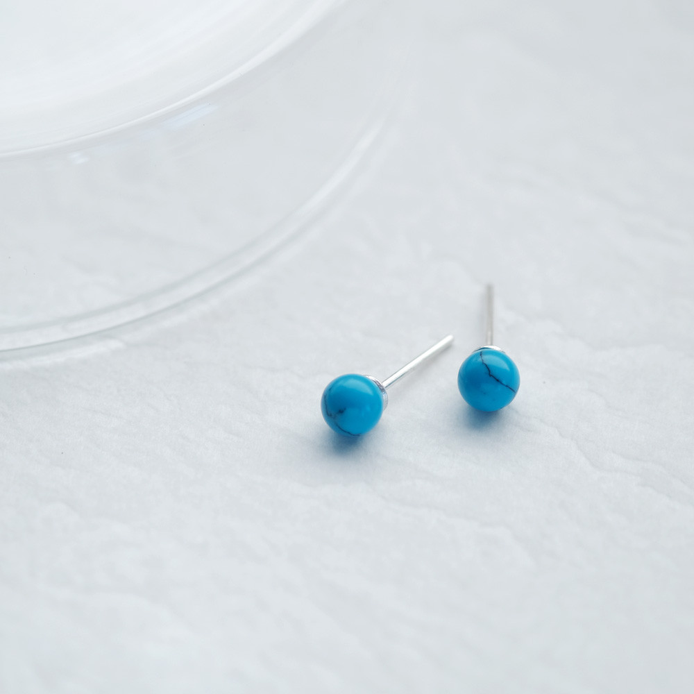 ターコイズ トルコ石 ピアス イヤリング シルバー925