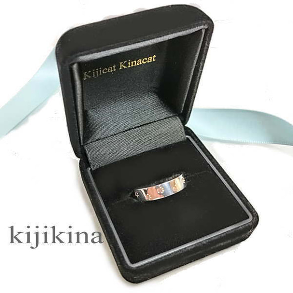 kk-4gp 猫の足跡リング" 幸せを刻むピンクゴールドの足跡" 8枚目の画像