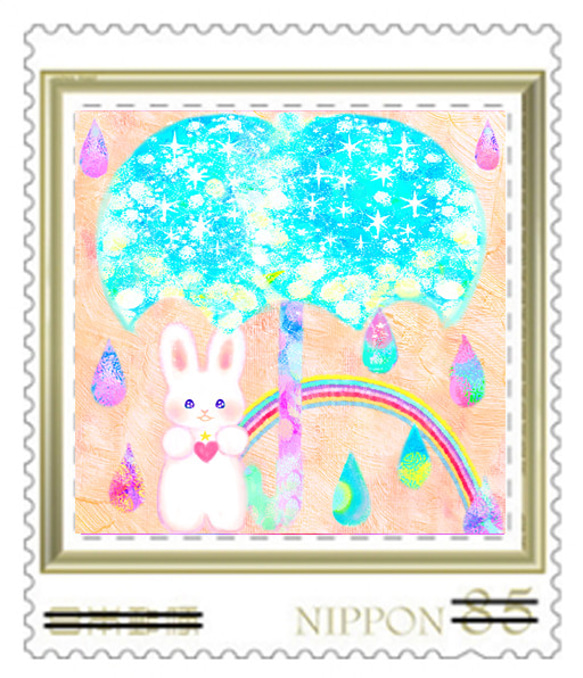 うさぎの85円切手10枚セット❀オリジナル❀ レターセット ゆきのれなこ