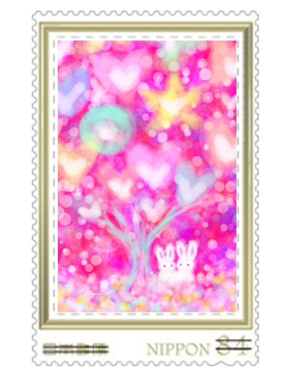 うさぎの84円切手8枚セット❀オリジナル❀3 3枚目の画像