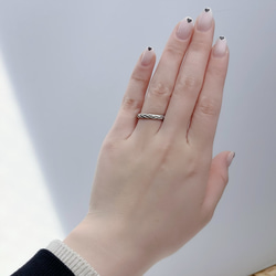 『輝く未来への贈り物』シルクマット加工 ペアリング マリッジリング 指輪 ステンレス 刻印 結婚指輪 3枚目の画像