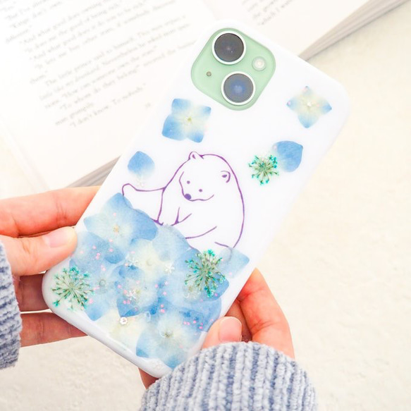 ももたんページ★押し花ケース 桜満開 押し花 [全機種対応] スマホケース iPhone 手帳型変更可