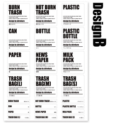 ゴミ分別用ラベルステッカーシール ゴミ箱 ゴミ袋 分別シール 分別ステッカー トラッシュ 収納 整理 trash1 4枚目の画像