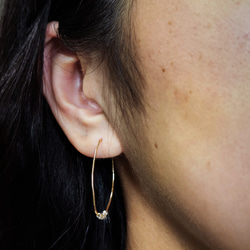 k14gf 管狀方形耳環 第8張的照片