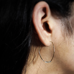 k14gf 管狀方形耳環 第9張的照片