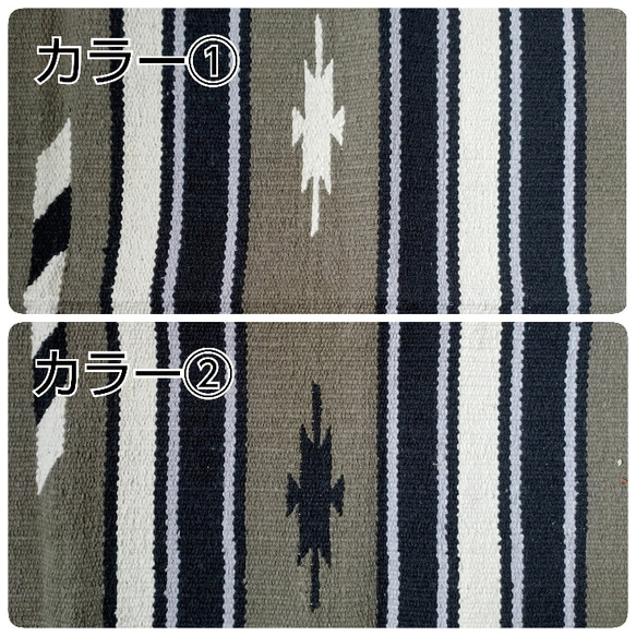 奧爾特加圖案地毯面料大抽繩單肩包黑色 x 灰色 第2張的照片