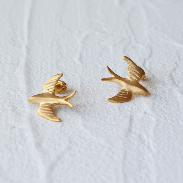 燕子造型耳環 第4張的照片