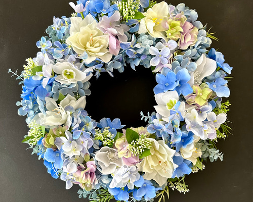 フラワー・リース yu 春のお迎えバイオレットフラワーリース リース y u u 通販