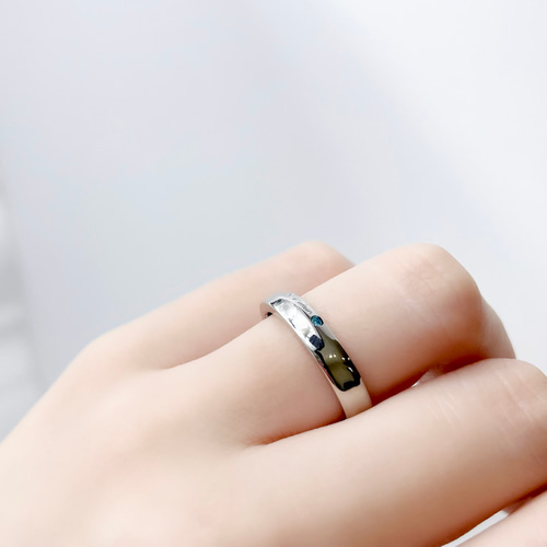 9月期間限定価格！『スイートブルーの煌めき』誕生石 刻印 サージカル