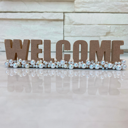 再販なし ラスト1 パールとビジューのキラキラ✴︎miniウェルカム