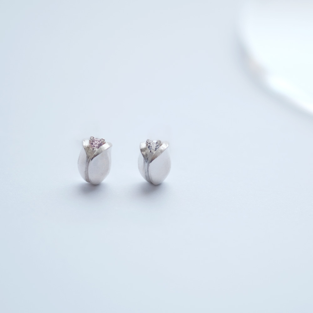 チューリップ ピアス イヤリング シルバー925
