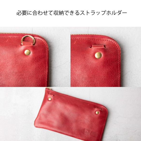 【在庫限りのビッグセール】お財布とバッグ機能がこれひとつで 馬革 お財布 バッグ サコッシュ JAW009 11枚目の画像