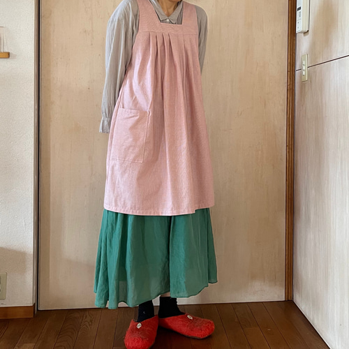 シワになりにくいエプロンワンピース】エプロン/スモック 保育士