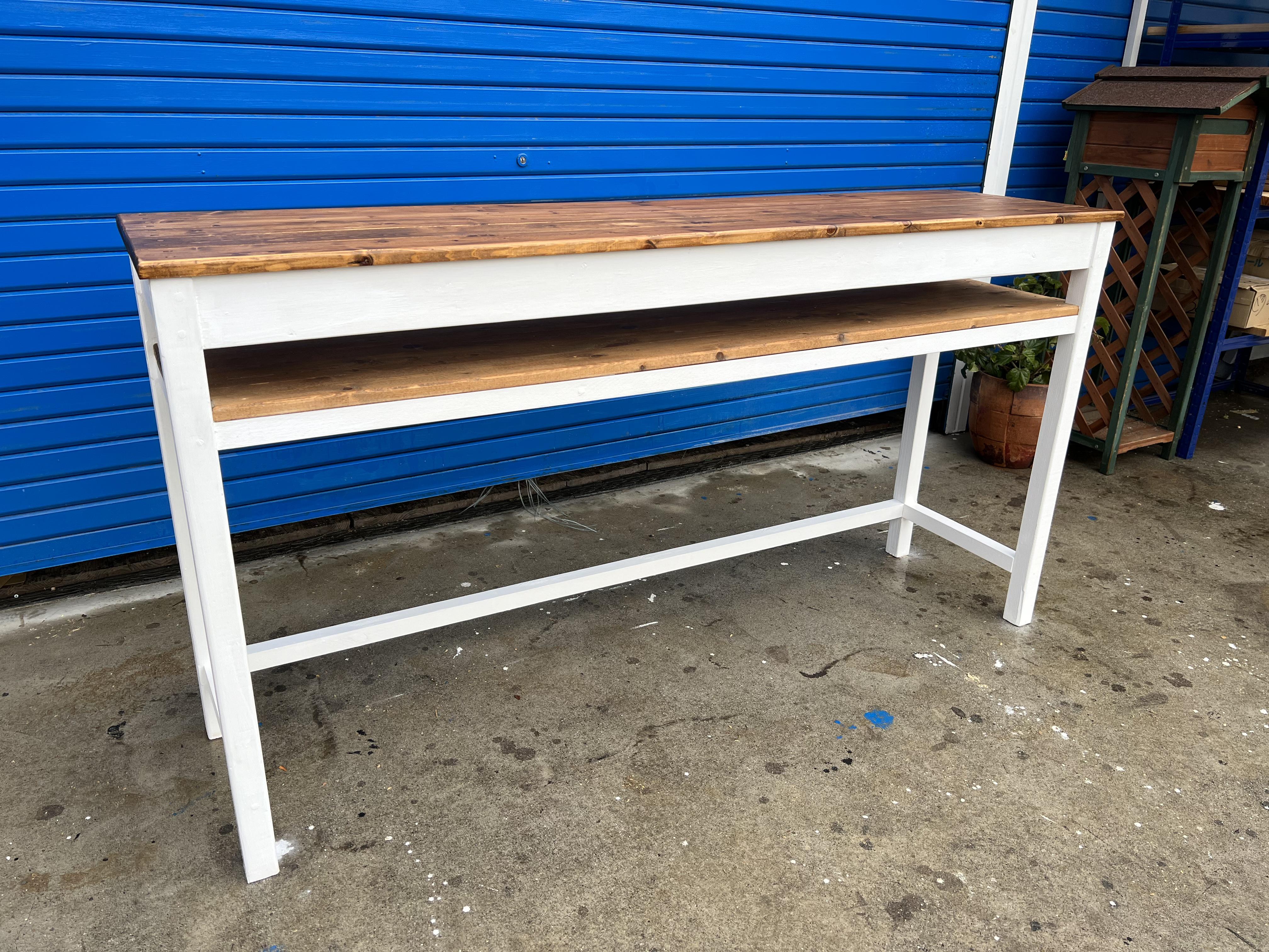 hotaru カウンター 　棚付　カントリー　キッチン　作業台　オーダー可　天然木　無垢材