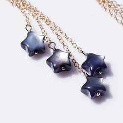 彩虹般的流星耳環，以黑珍珠製成～Shooting Star 第8張的照片