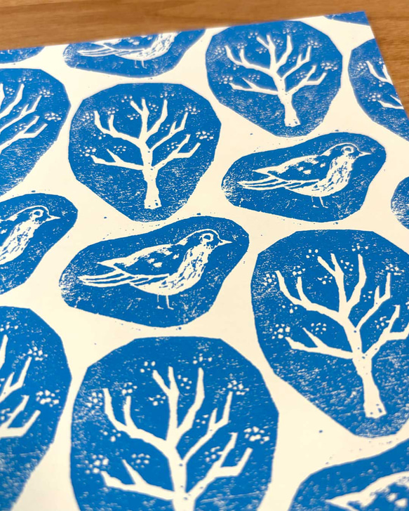 レターセット - 木と鳥 2枚目の画像