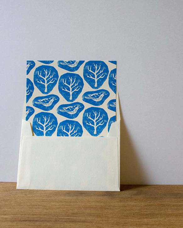 レターセット - 木と鳥 3枚目の画像