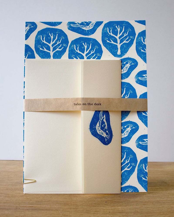 レターセット - 木と鳥 1枚目の画像