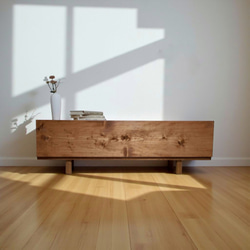 杉のシンプル・テレビボード【ハンドメイド家具】 シンプルな杉のローテーブル / テレビ台 / サイドボード