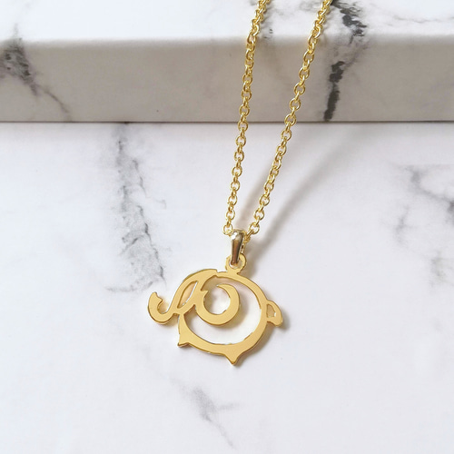 期間限定送料無料】ひらがなでデザイン “ぞう” 象 文字絵 ネックレス