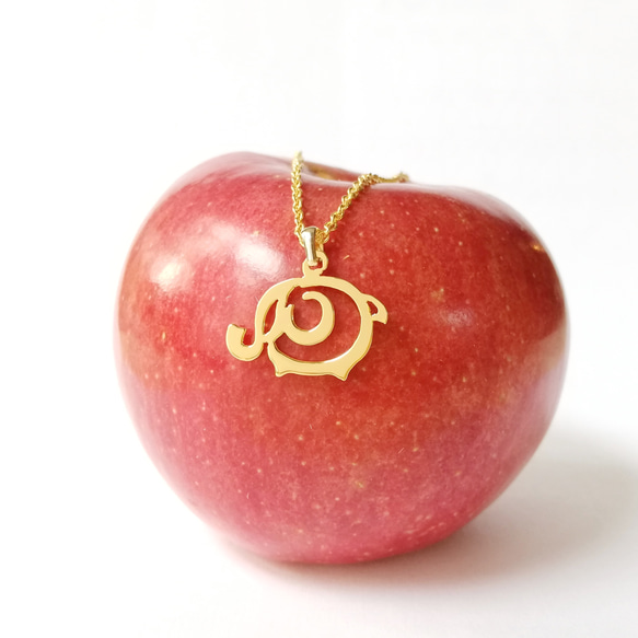 期間限定送料無料】ひらがなでデザイン “ぞう” 象 文字絵 ネックレス