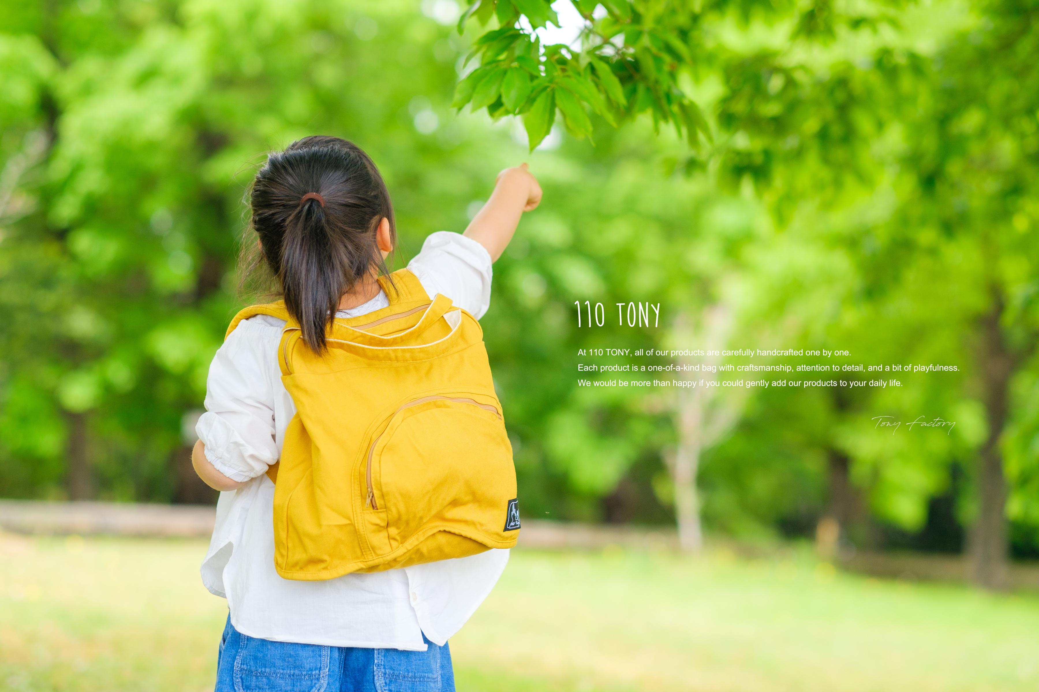 子供用   シンプルなキッズリュック 11号帆布