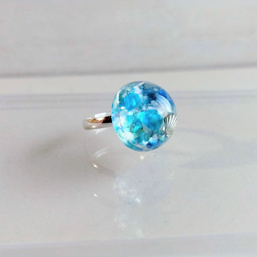 海の中みたいな涼しげリング(リニューアル) / レジン / 指輪 指輪