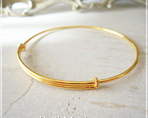極細バングル・ミサンガタイプ ゴールド (b-09-g) バングル・リスト