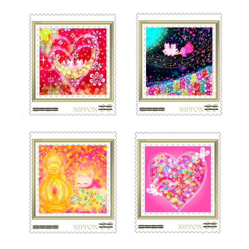 まとめ品7204 外国切手 ドミニカ 1997年 猫 デザイン 切手 4種セット