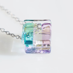 サンキューガラス『ありがとう【桜幸】』チェーンネックレス 【アロマペンダントに変更可】≪送料無料≫ 6枚目の画像