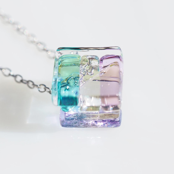 サンキューガラス『ありがとう【桜幸】』チェーンネックレス 【アロマペンダントに変更可】≪送料無料≫ 6枚目の画像