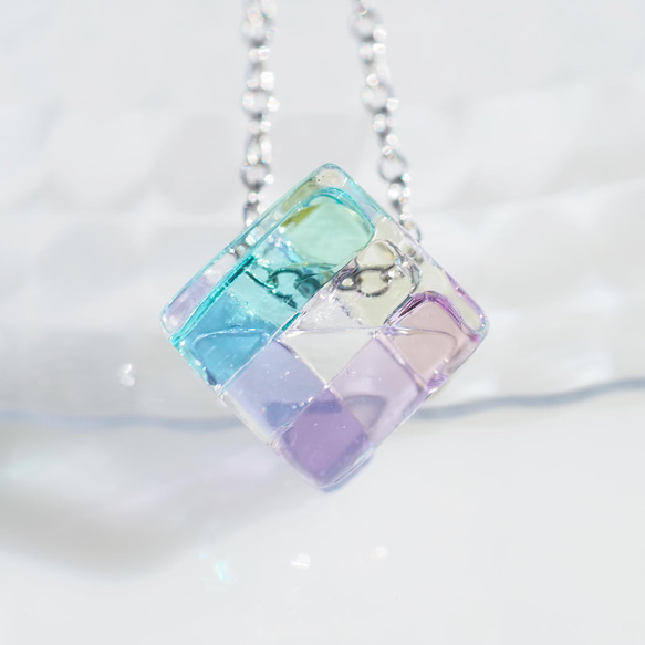 サンキューガラス『ありがとう【桜幸】』チェーンネックレス 【アロマペンダントに変更可】≪送料無料≫ 7枚目の画像