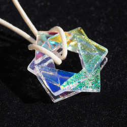 [高級]發光五彩紙屑玻璃「Aurora Konpeito」項鍊[可以選擇顏色和繩子長度]≪免運費≫ 第7張的照片