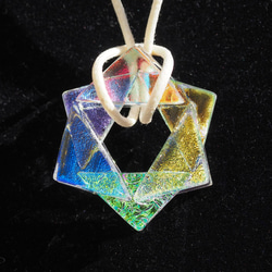 [高級]發光五彩紙屑玻璃「Aurora Konpeito」項鍊[可以選擇顏色和繩子長度]≪免運費≫ 第1張的照片