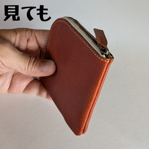 コンパクトなL字ファスナー財布（黄/茶/赤/エンジ/緑/紺/黒） その他