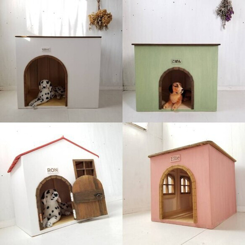 室内用 犬小屋 ドッグハウス キャットハウス 猫小屋 アーチ扉 ミント